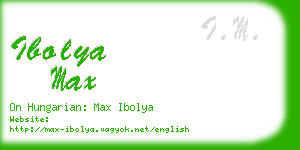 ibolya max business card